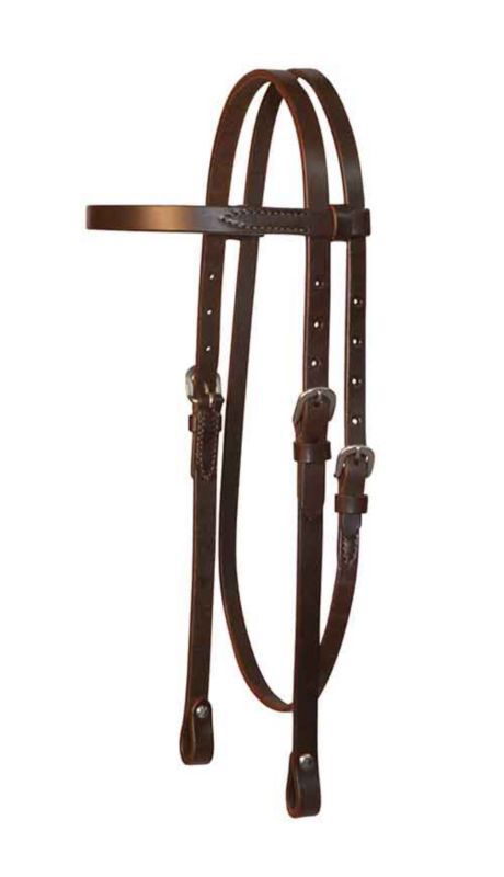 Circle Y Single Ply 5/8in Browband Headstall Walnu