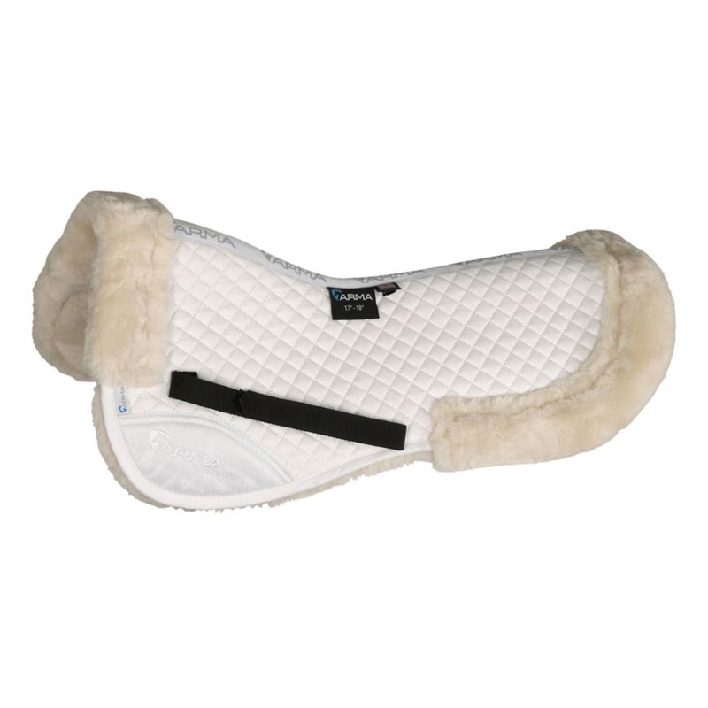 5266WHITE15-16.5 Shires Performance Suede Half Pad 15-16.5 White sku 5266WHITE15-16.5