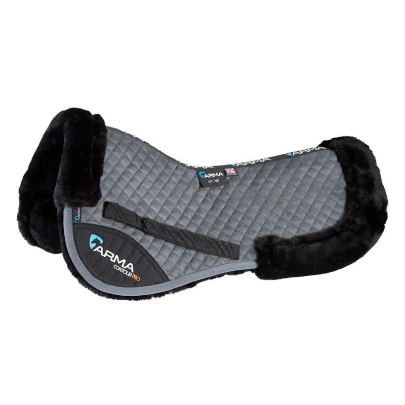 5266GREY15-16.5 Shires Performance Suede Half Pad 15-16.5 Gray sku 5266GREY15-16.5
