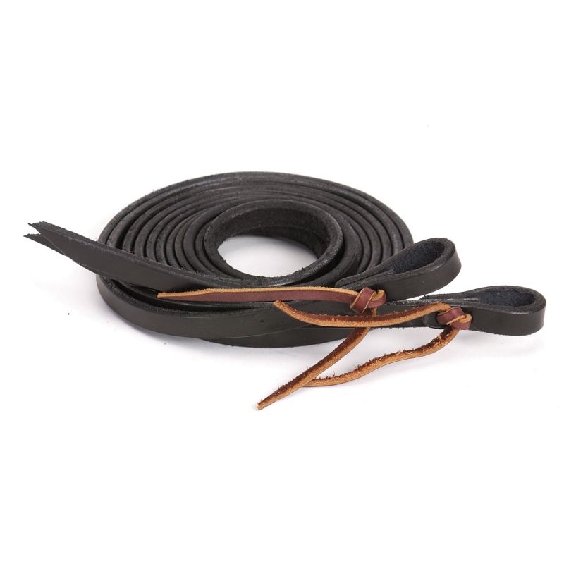 1-Jun Colorado Saddlery 7ft x 5/8in Black Split Reins sku 1-Jun