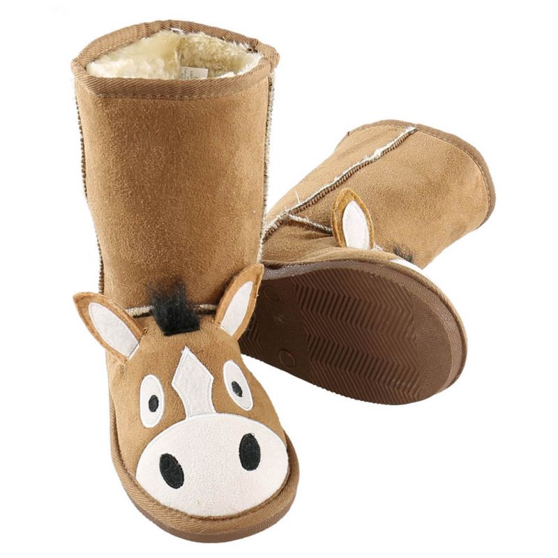 Lazy One Kids Toasty Toez Boots Large Horse