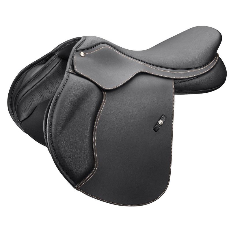 WFJ50CCRBXBLK43 Wintec 500 Flocked Close Contact Saddle 17 Black sku WFJ50CCRBXBLK43