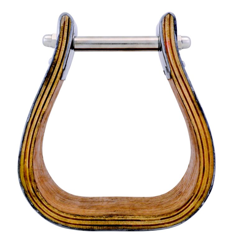 215669 Equi-Sky Stainless Steel Cover Wooden Stirrups 3in sku 215669