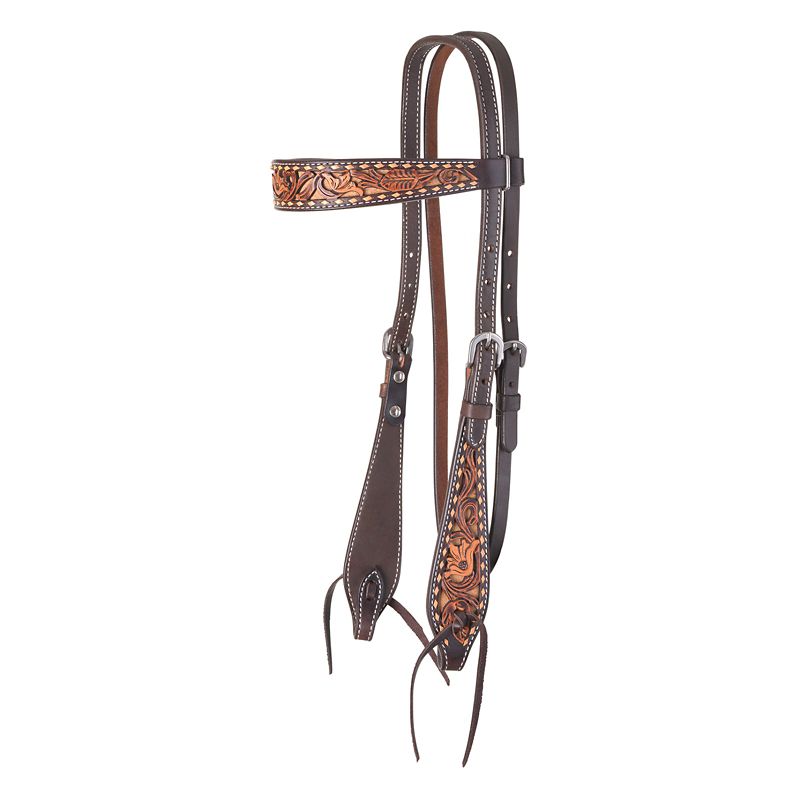 1019-12-SV Circle Y Dusty Floral Browband Headstall sku 1019-12-SV