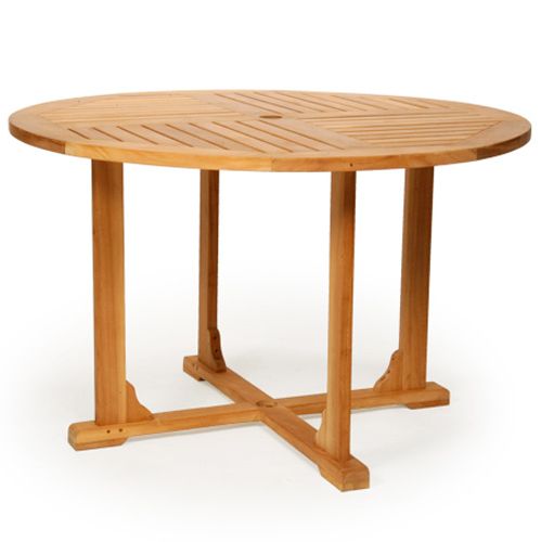 Teak Round Dining Table-Natural 60 Inch