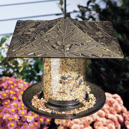 Whitehall Oakleaf Tube Bird Feeder