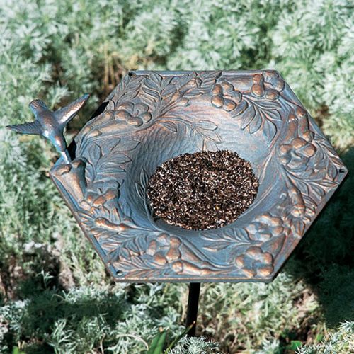 Verdigris Hummingbird Garden Bird Feeder