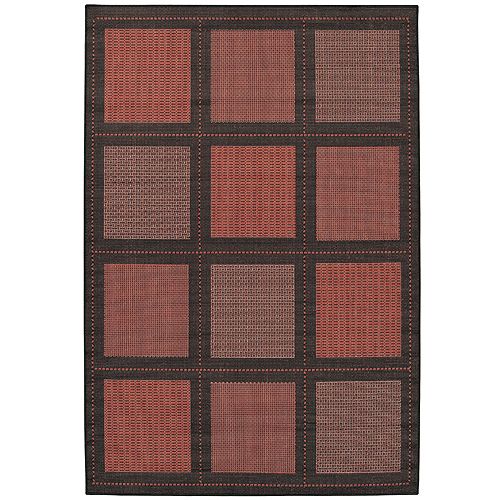 Recife Rug Summit Terra-Cotta-Black