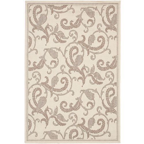 Recife Rug Paisley Scroll Wht-Nat