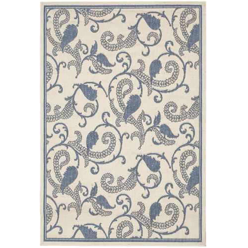 Recife Rug Paisley Scroll Wht-Blue