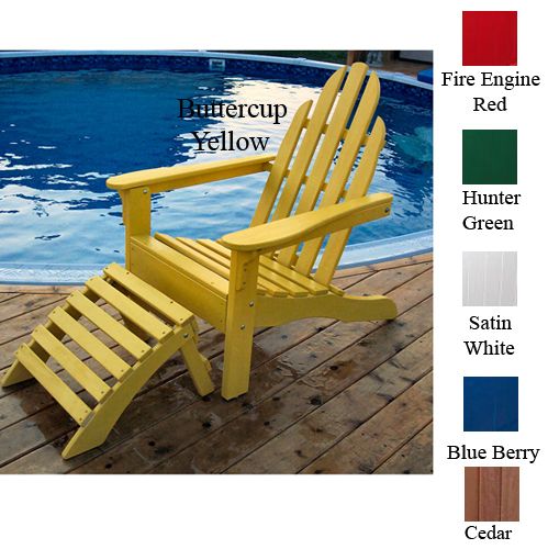 Adirondack Chair 37L x 30H Buttercup Yellow