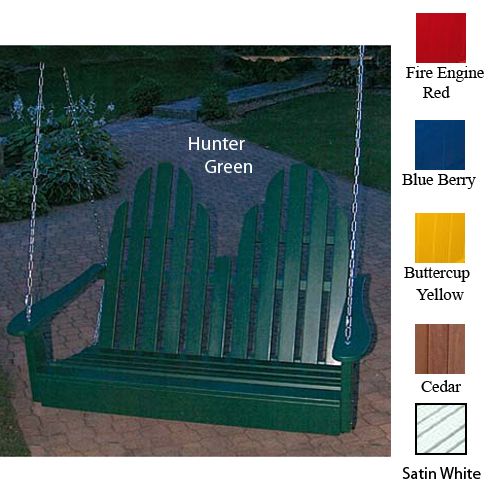 Adirondack Porch Swing Fire Engine Red