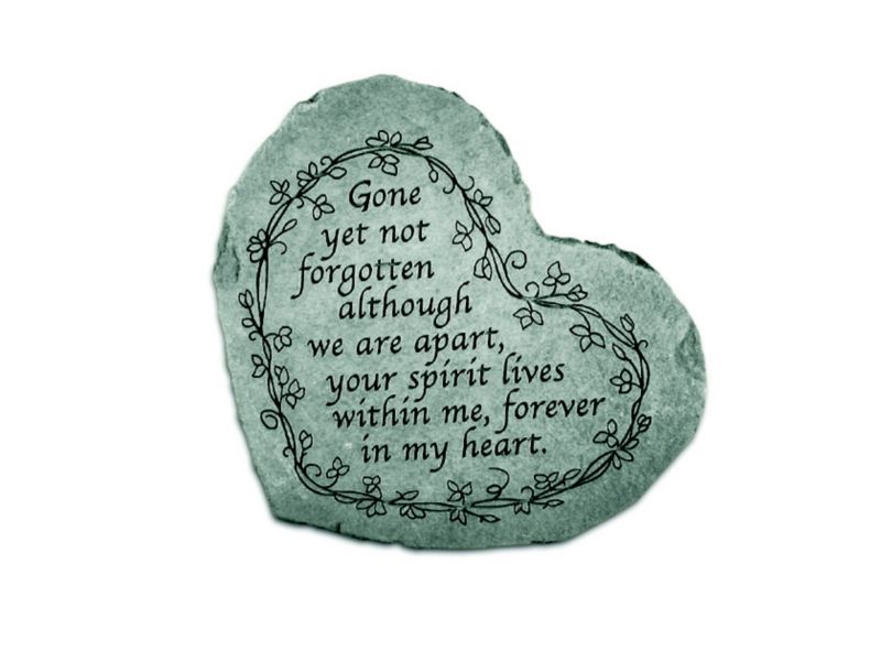 Small Heart Stepping Stone- Gone yet not forgotten