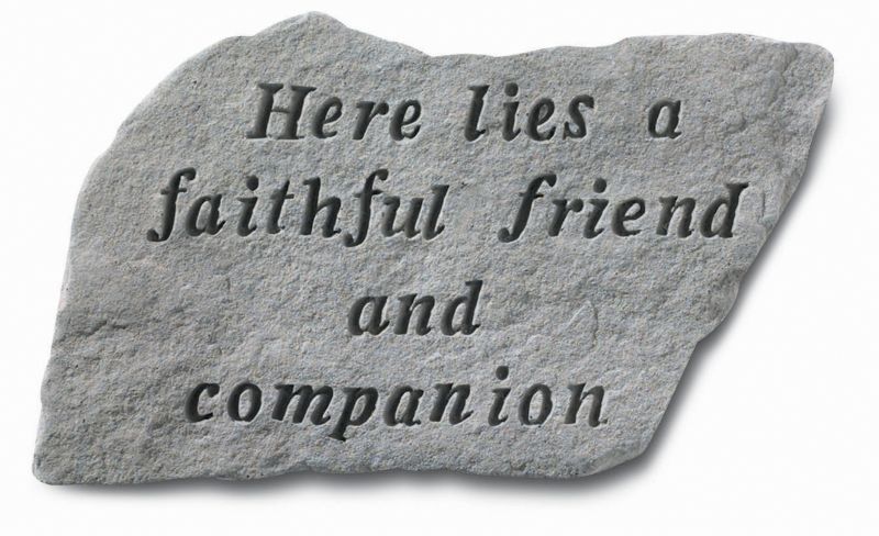 Stepping Stone- Here lies a faithful friend