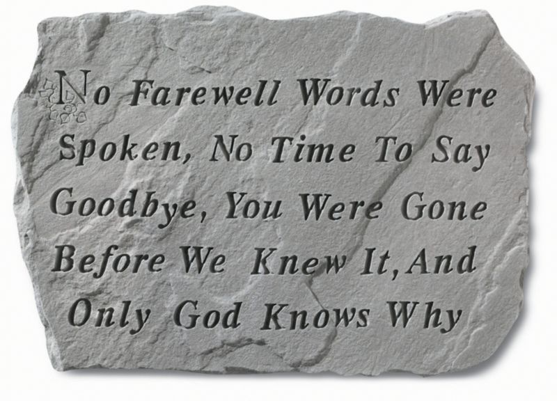 Stepping Stone- No farewell words