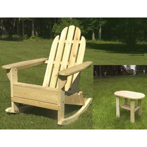 Adirondack Rocker W/Side Table