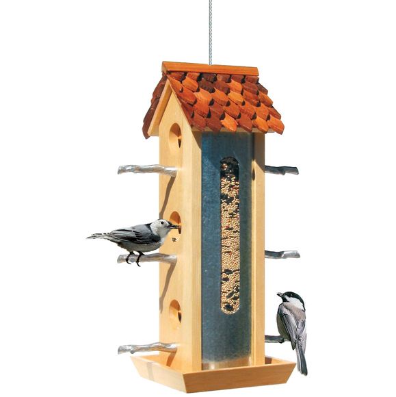 Perky Pet Tin Jay Wood Feeder