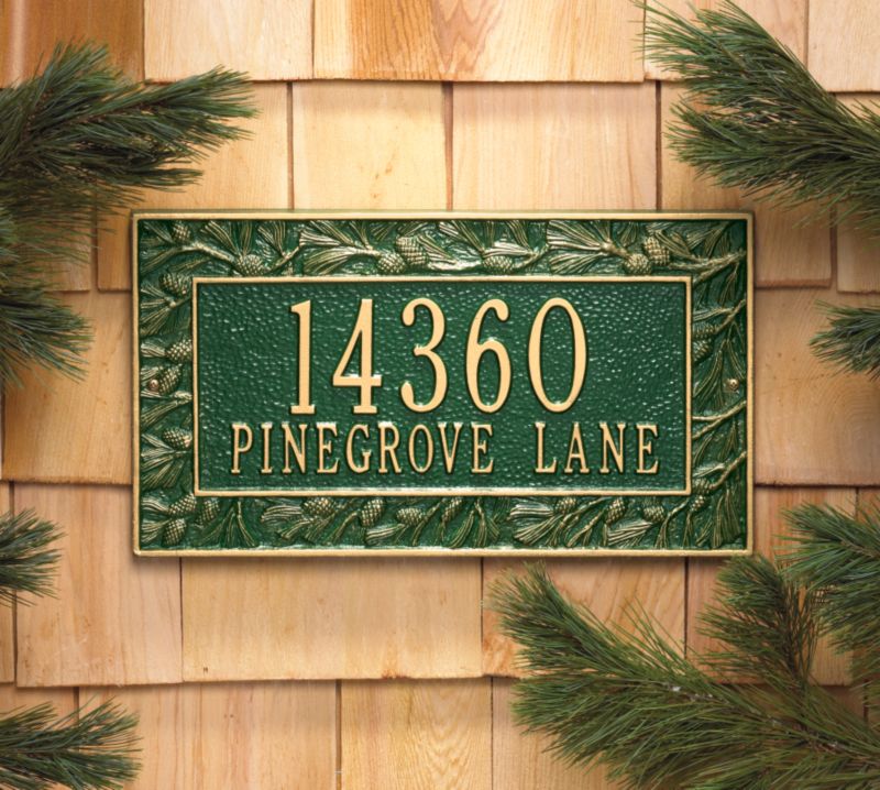 Whitehall Pinecone Wall Address Plaque