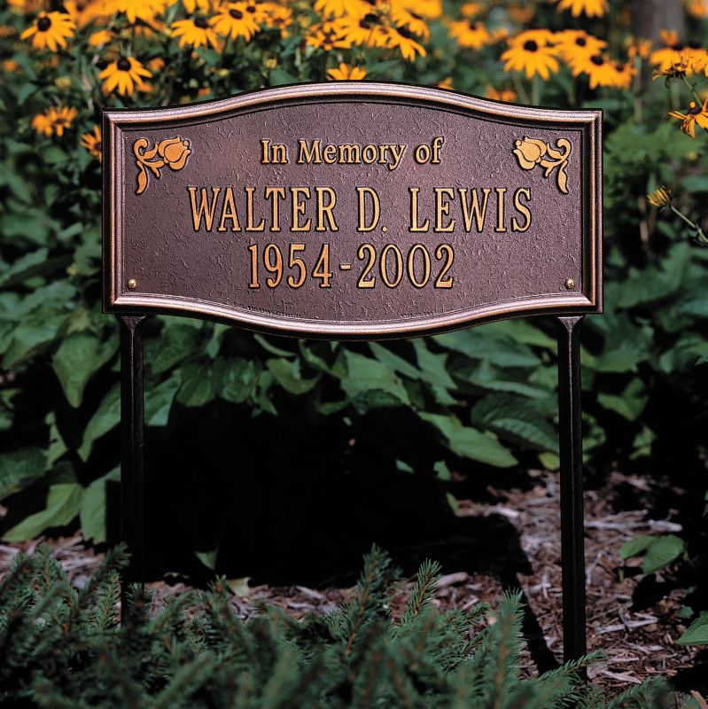 Alexandria Lawn Plaque In Memory Of BG