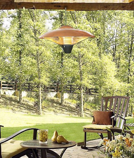 1500W Hanging Copper Finish Halogen Patio Heater