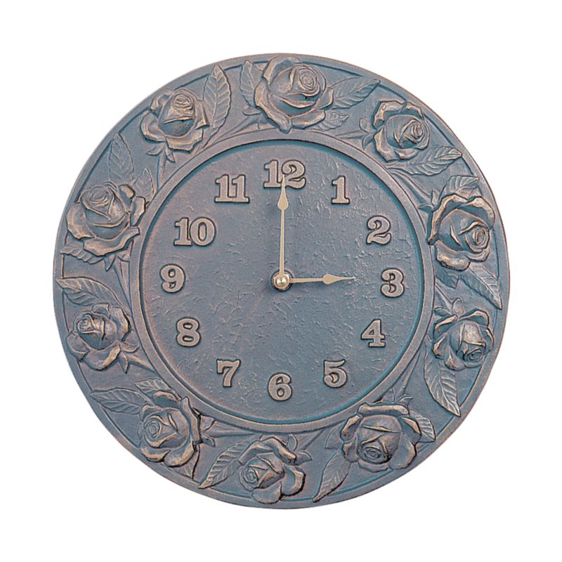 Whitehall Rose Clock Moss Green