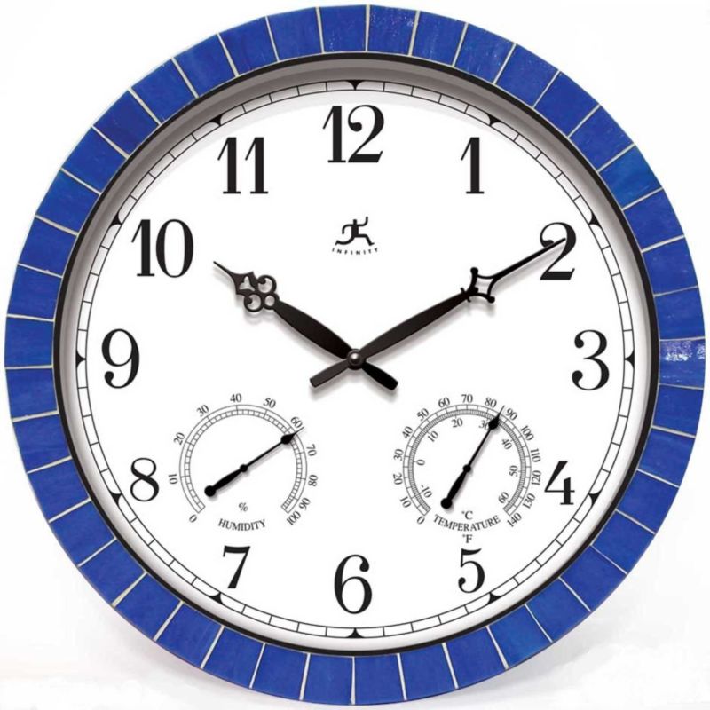 Infinity Instruments 12759BL Tile Weather Clock