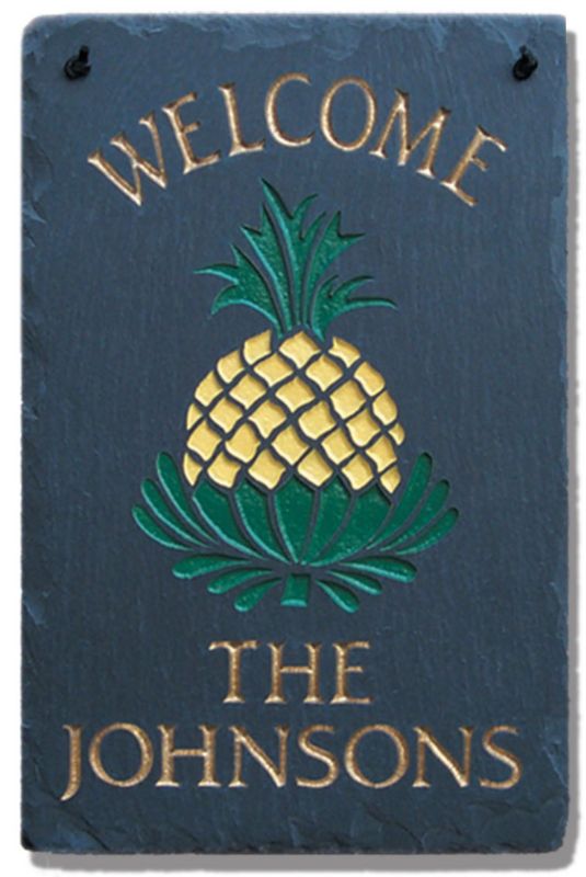 Pineapple Personalized Slate Plaque Best Price
