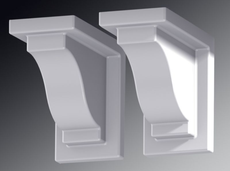 Yorkshire Decorative Brckts White (2pk)
