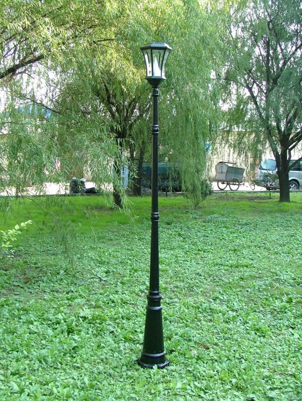 Solar Lamp Post 88in Black Finish