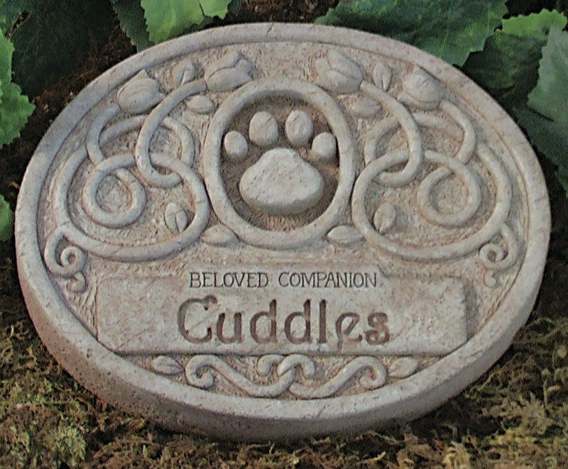 Personalized Floral Pet Memorial Stone