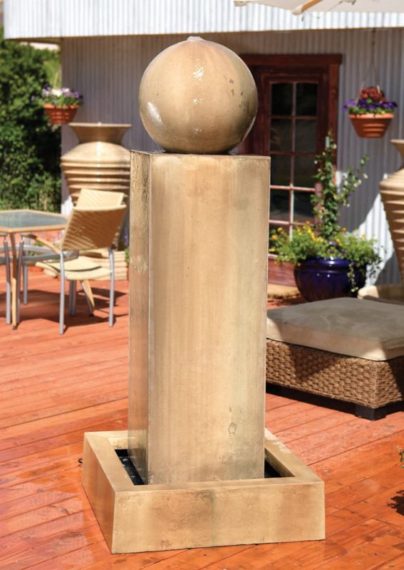 Monolith Fountain w/ Ball