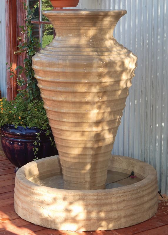 Olive Jar Fountain-56in x 42in x 42in Charcoal