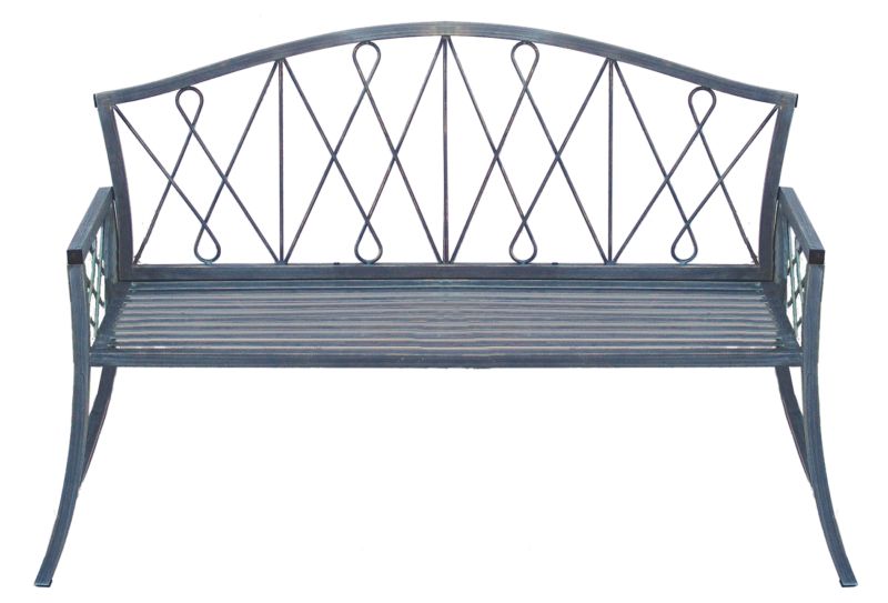 Lincoln Metal Bench in Antique Green