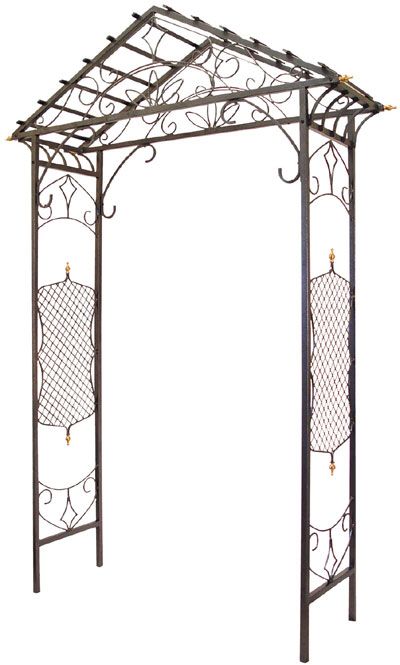 Austram Silver Metal Gable Arbor