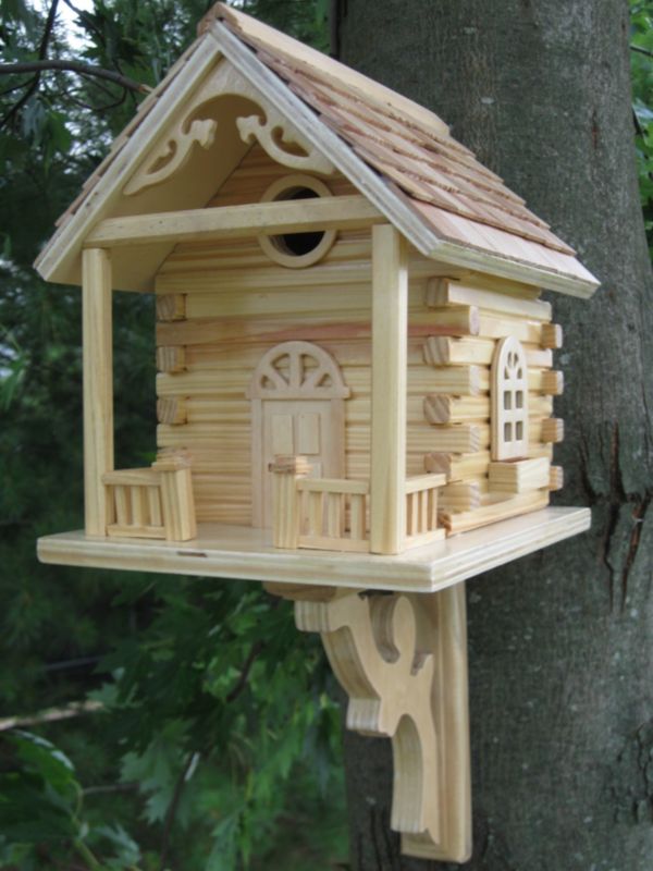 Cabin Birdhouse (Natural)