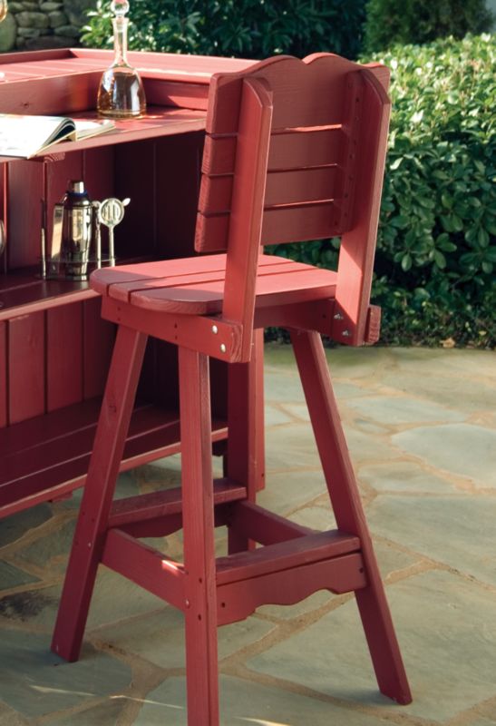 Outdoor Bar Stool W/ Back