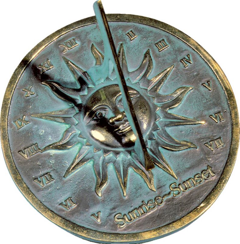 Brass Sunrise - Sunset Sundial