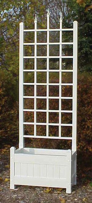 Dura-Trel Camelot Vinyl Planter and Trellis