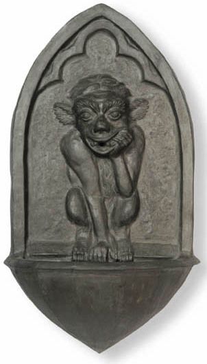 Gargoyle Fountain in Faux Lead Finish