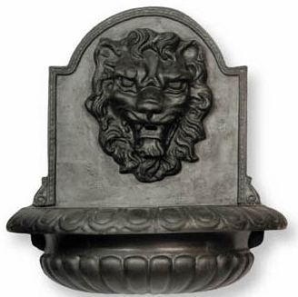 Lion Fountain in Faux Lead Finish