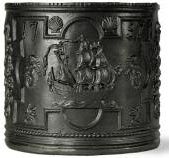 Portsmouth Navy Round Fiberglass Planter