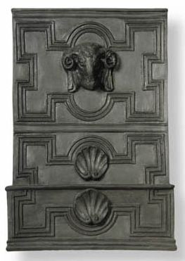Rams Head Fountain in Faux Lead Finish
