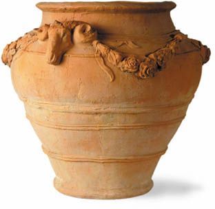 Sussex Urn Fiberglass Planter TerraCotta 36in