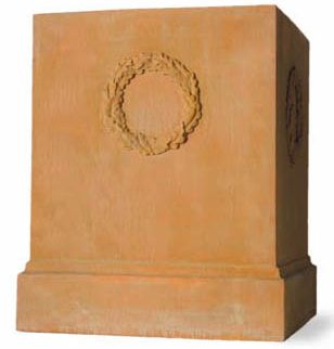 Terracotta Finish Square Fiberglass Pedestal