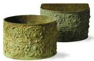 Tonbridge Fiberglass Round Planter Bronzage Finish