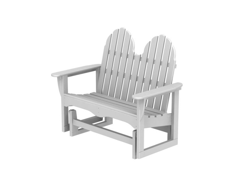 Polywood Adirondack Glider Bench Black