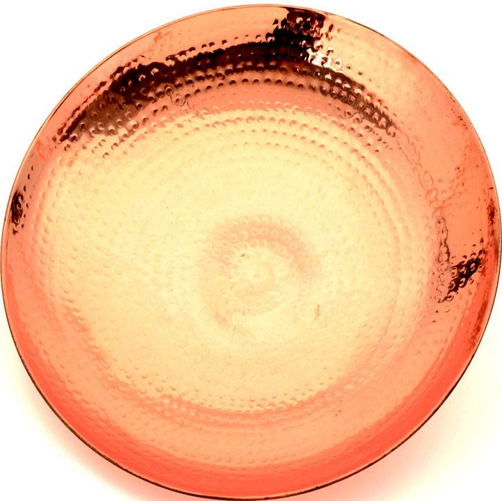 Polished Copper Birdbath