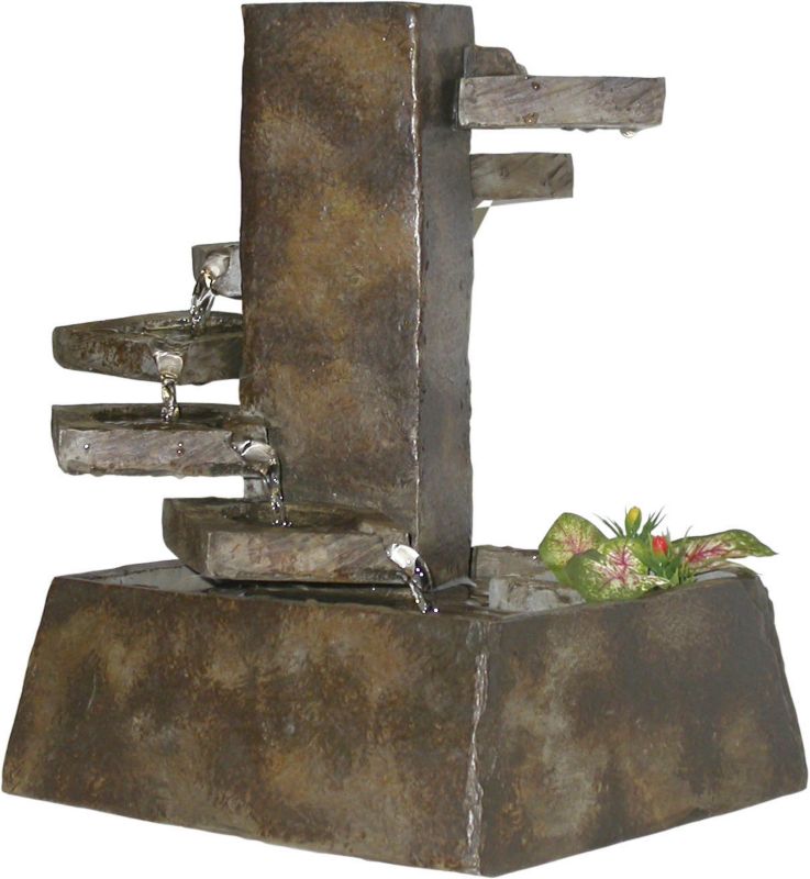 Pouring Water on Steps Fountain w/ Pump