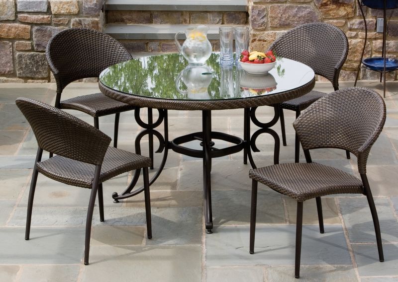 Vento Wicker 5 Piece Dining Set