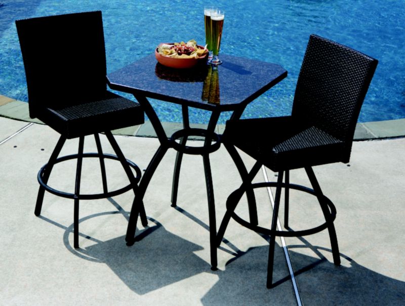 Vento Wicker Granite Bar Bistro Set Best Price